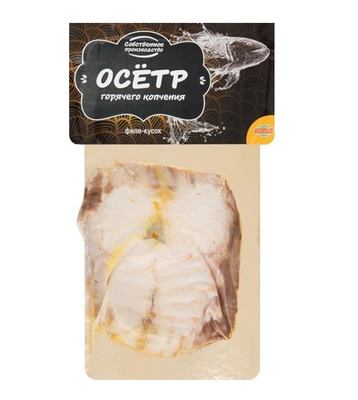 

Осетр Globus горячего копчения тушка нарезка +-200 г