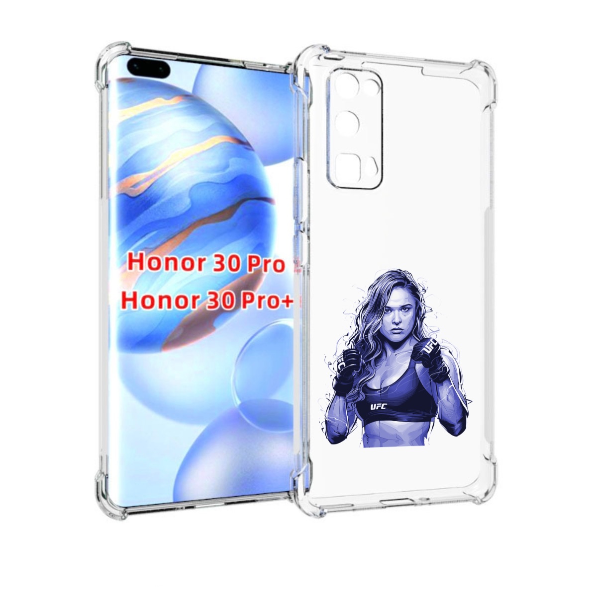 Чехол бампер MyPads ронда-роузи-юфс для Honor 30 Pro Honor