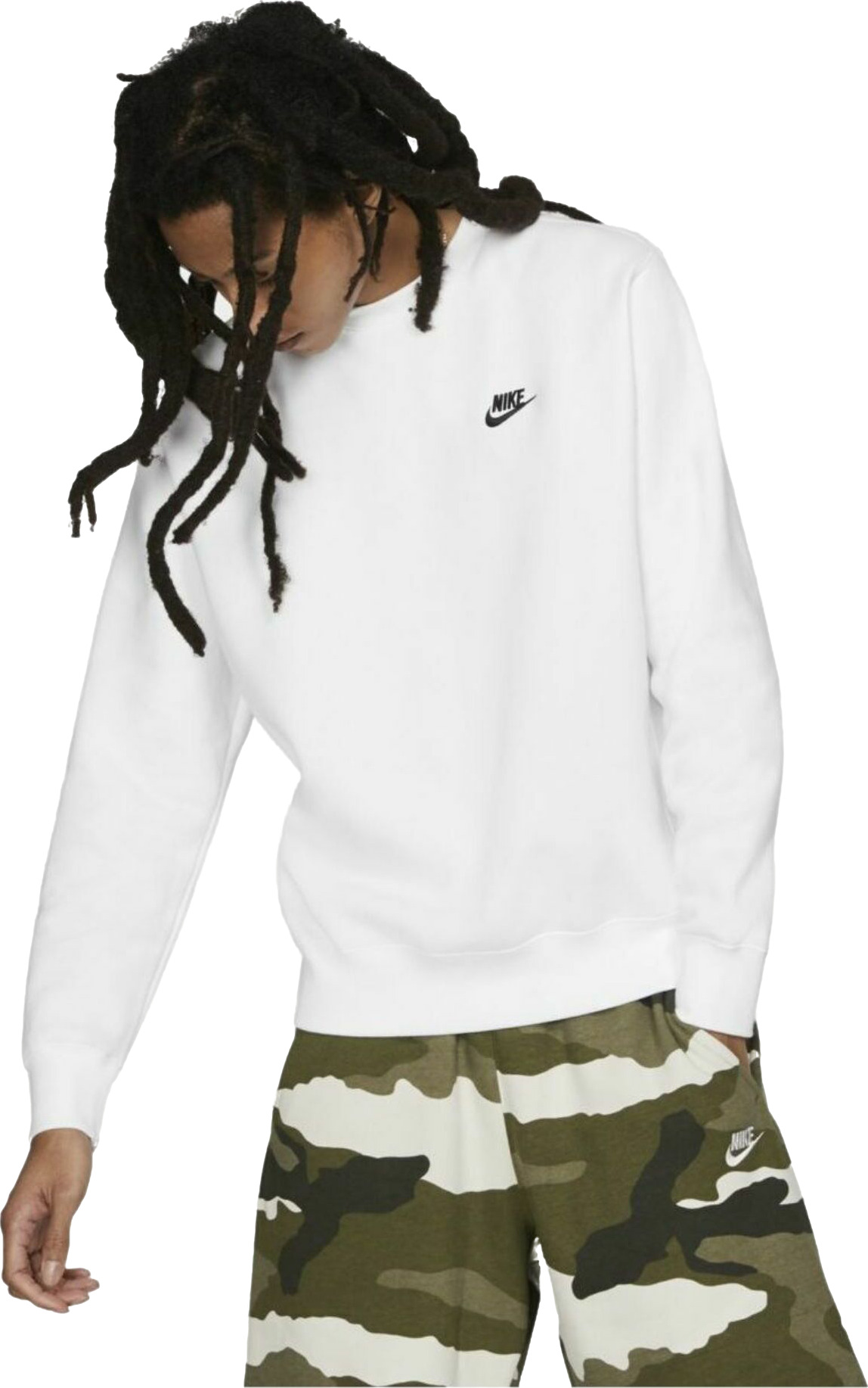 Свитшот мужской Nike M Sportswear Club Fleece Crew белый XS