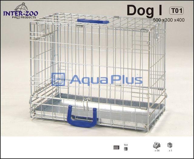 фото Клетка interzoo t-01 dog 1 zinc (500х300х400), для собак, с одной дверцей, прут цинк no