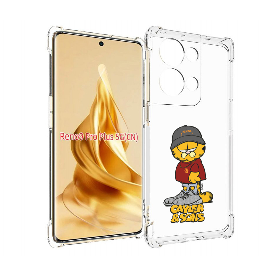 Чехол MyPads кот-в-кроссовках для Oppo Reno 9 Pro + Plus