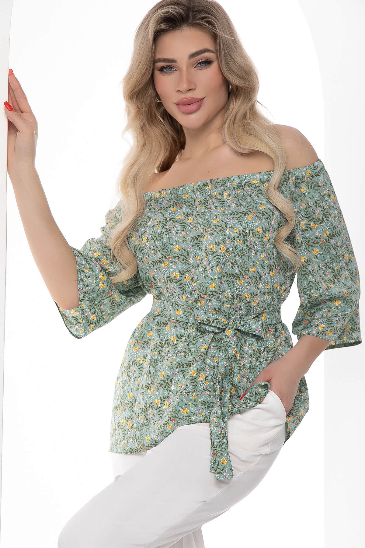 

Блуза женская LT Collection Аксинья хаки 52 RU, Аксинья