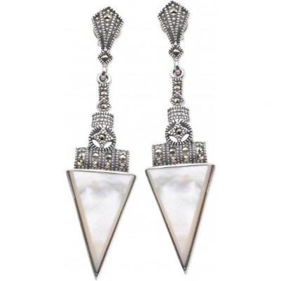 

Серьги из серебра с перламутром Марказит HE046-12271, HE046-12271