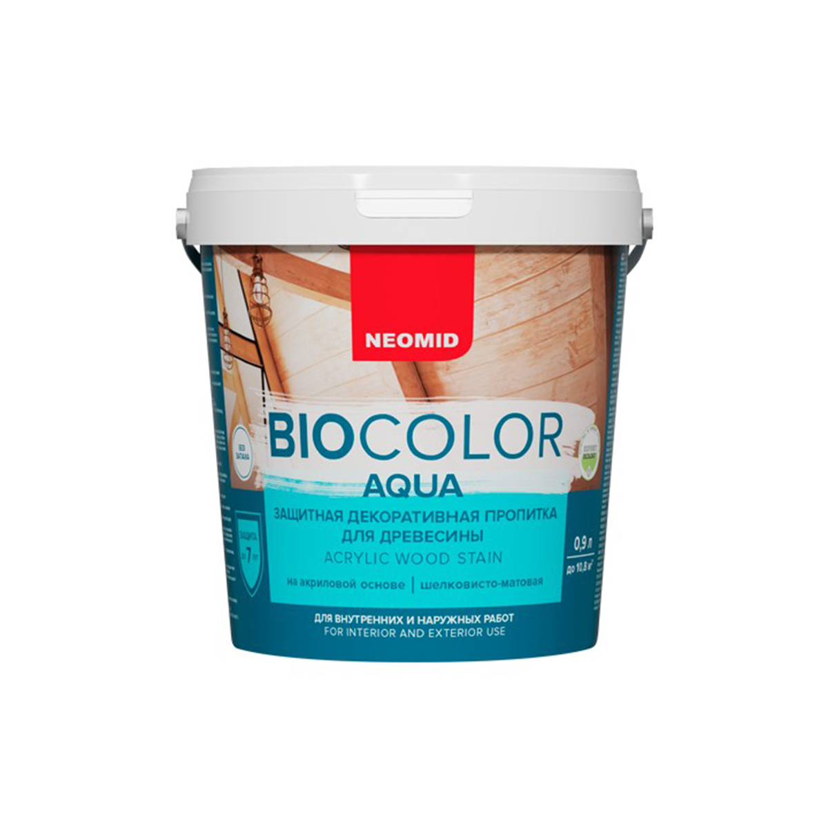 Защитно-декоративная пропитка для дерева Neomid Bio Color Aqua, матовая, 0,9 л aqua one maxi 102f внутренний фильтр для аквариумов до 75 л