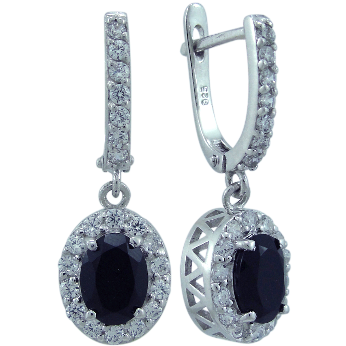 

Серьги из серебра с агатом и фианитами Balex Jewellery 2405937603, 2405937603