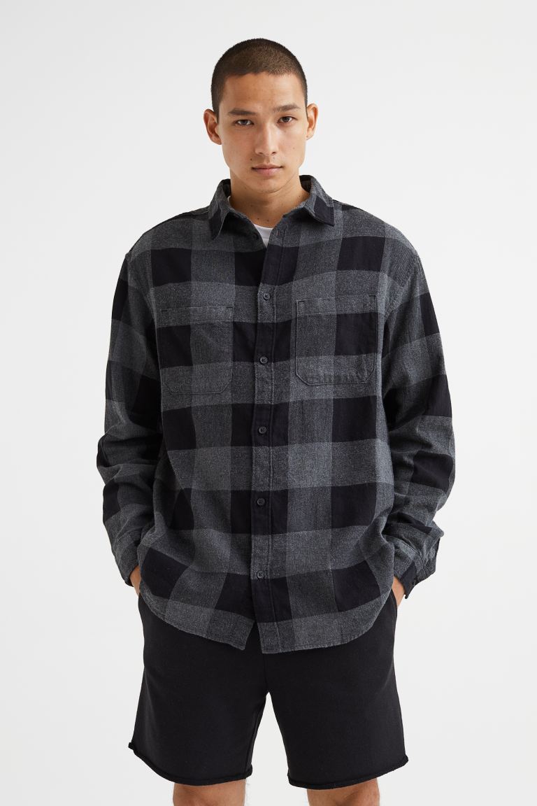 

Рубашка мужская H&M 1032855014 серая L (доставка из-за рубежа), 1032855014