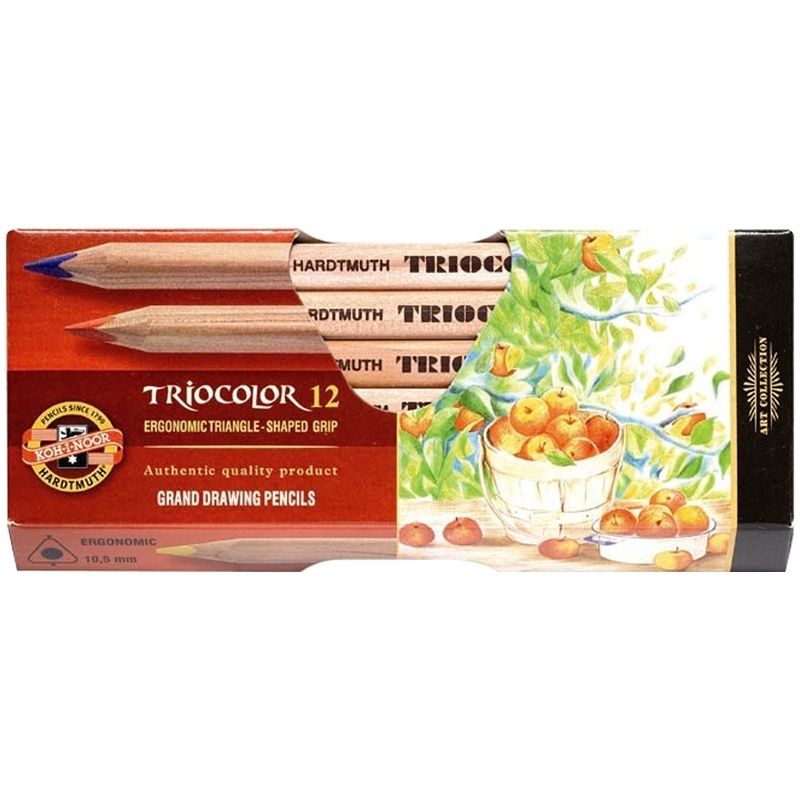 

KOH-I-NOOR Jumbo Triocolor 3151 12 цветов, утолщен, картон, Разноцветные