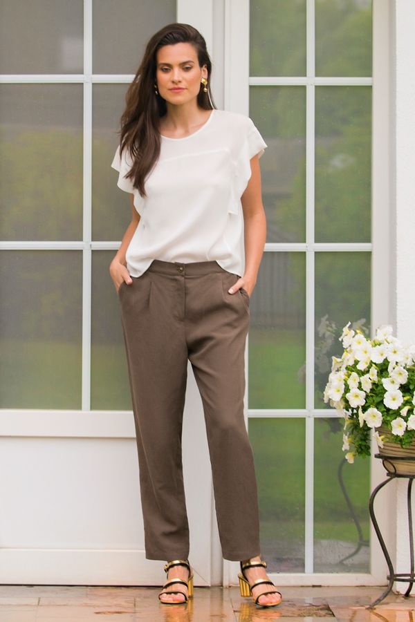 

Брюки домашние женские Laete 61451 хаки 2XL, 61451