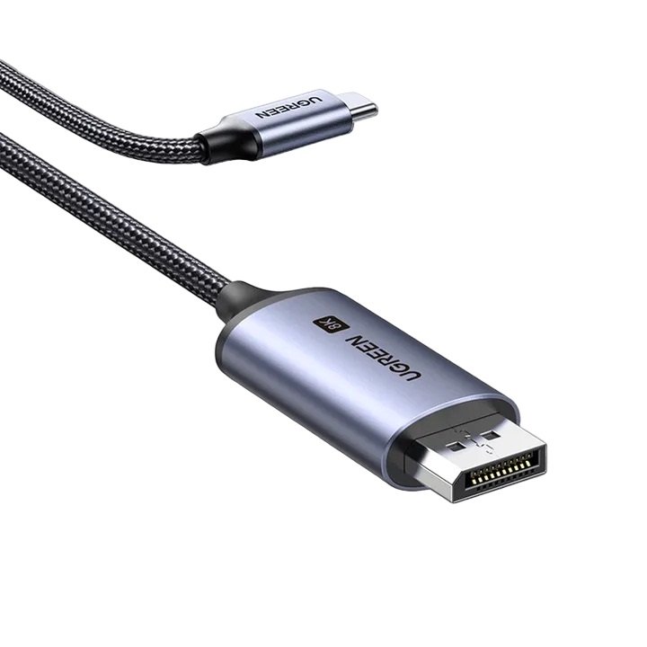 

Кабель uGreen USB Type C - Displayport вилка-вилка 1м (25157) серый, черный, CM556