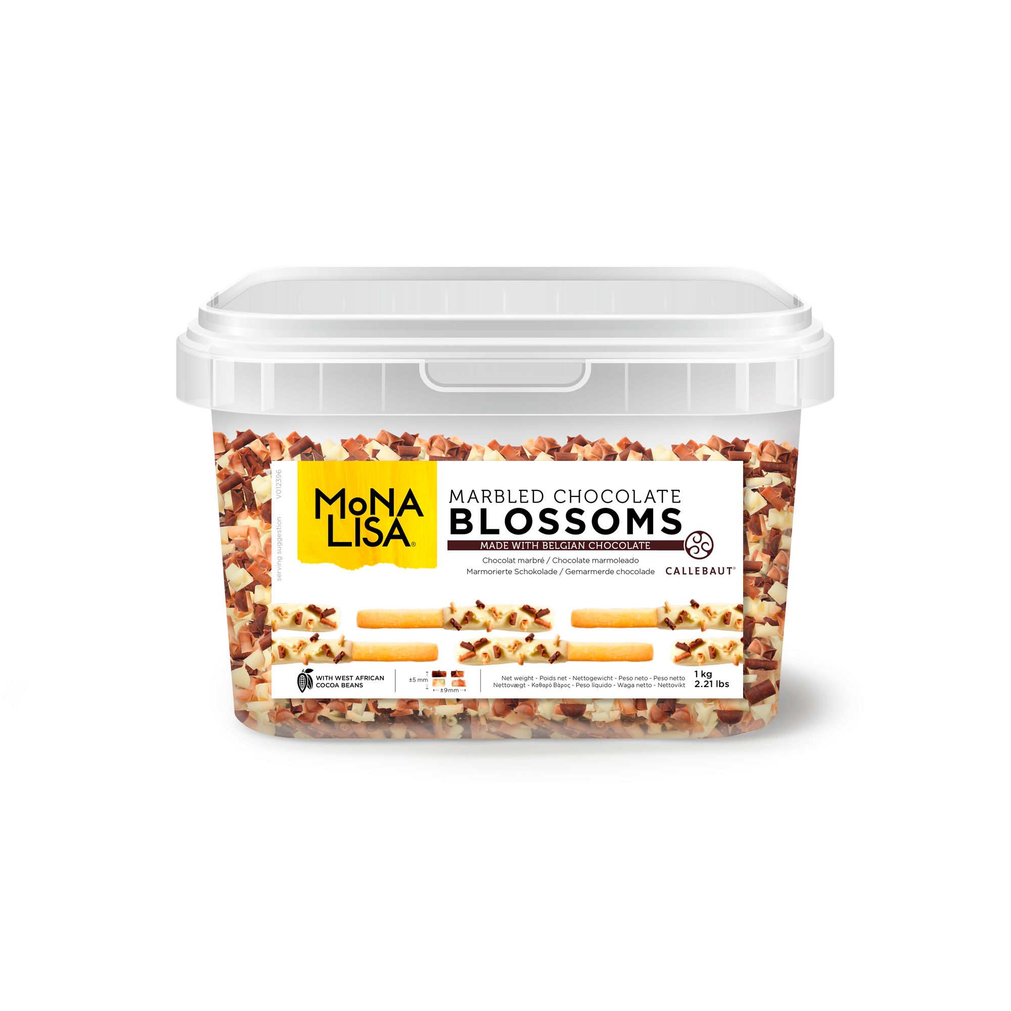 Шоколадная стружка мраморная MoNa Lisa Blossoms White Dark 1 кг 2852₽