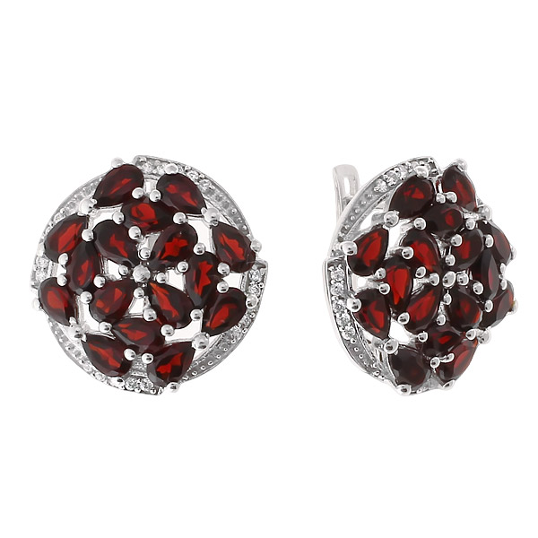 

Серьги из серебра Balex Jewellery 2410931159, гранат, 2410931159