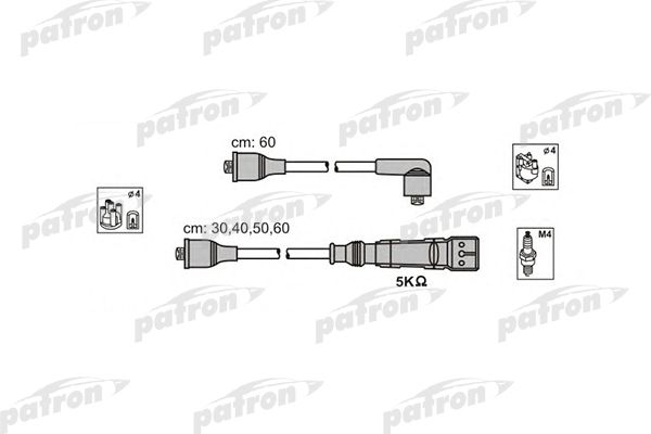 Комплект проводов зажигания ABU12 SEAT: CORDOBA 93-99, IBIZA II 93-99, TOLEDO I 91-99, VW: