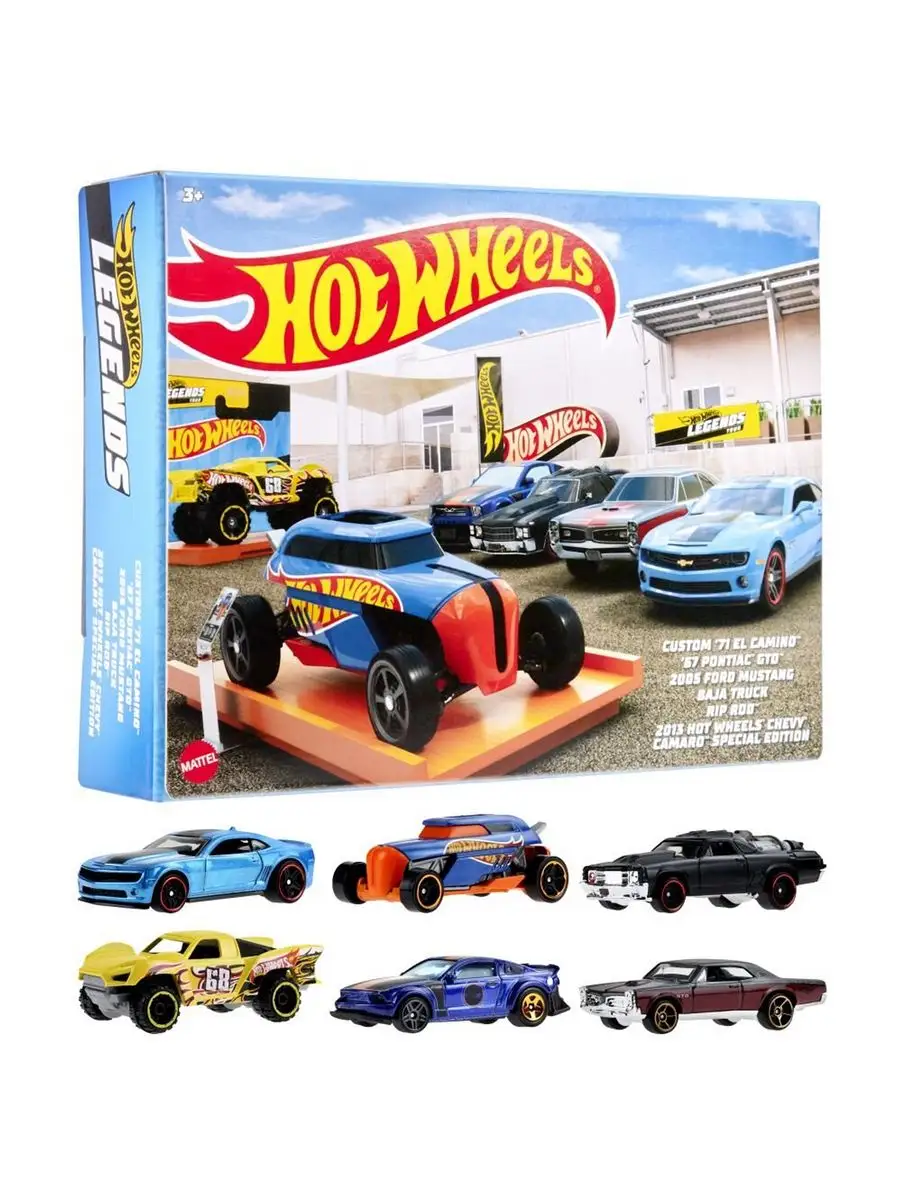 

Набор машинок Hot Wheels Legends Tour Pack 6, HGM12, 1 шт., Разноцветный