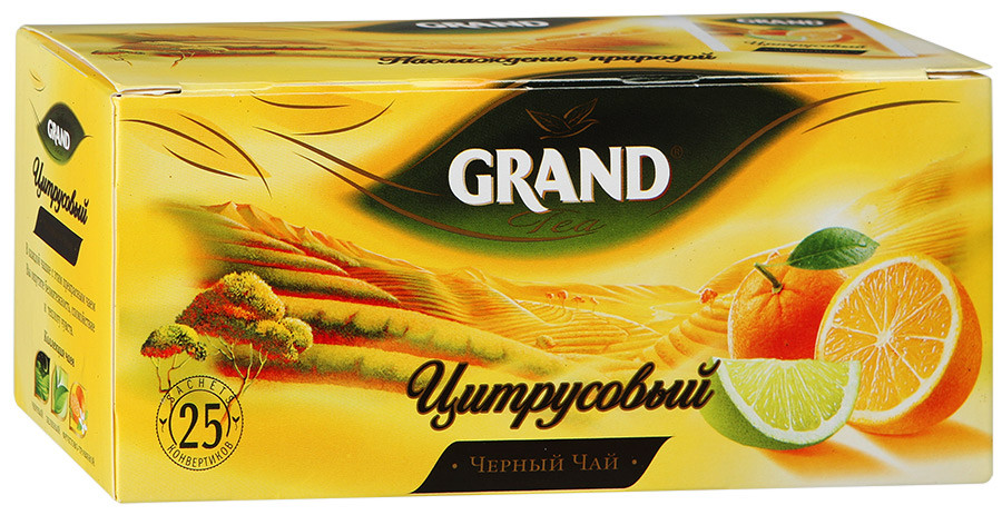 

Чай черный Grand цитрусовый микс в пакетиках 1,5 г х 25 шт