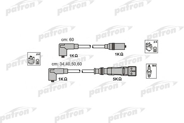 Комплект проводов зажигания ABM13P SEAT: CORDOBA 93-99, IBIZA II 93-99, TOLEDO I 91-99, VW