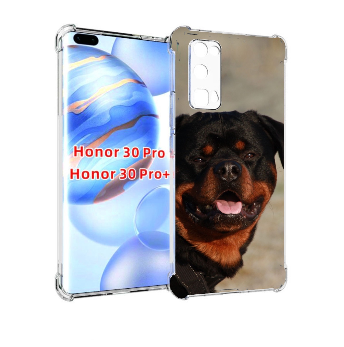 

Чехол бампер MyPads ротвеллер 2 для Honor 30 Pro, Прозрачный, Tocco