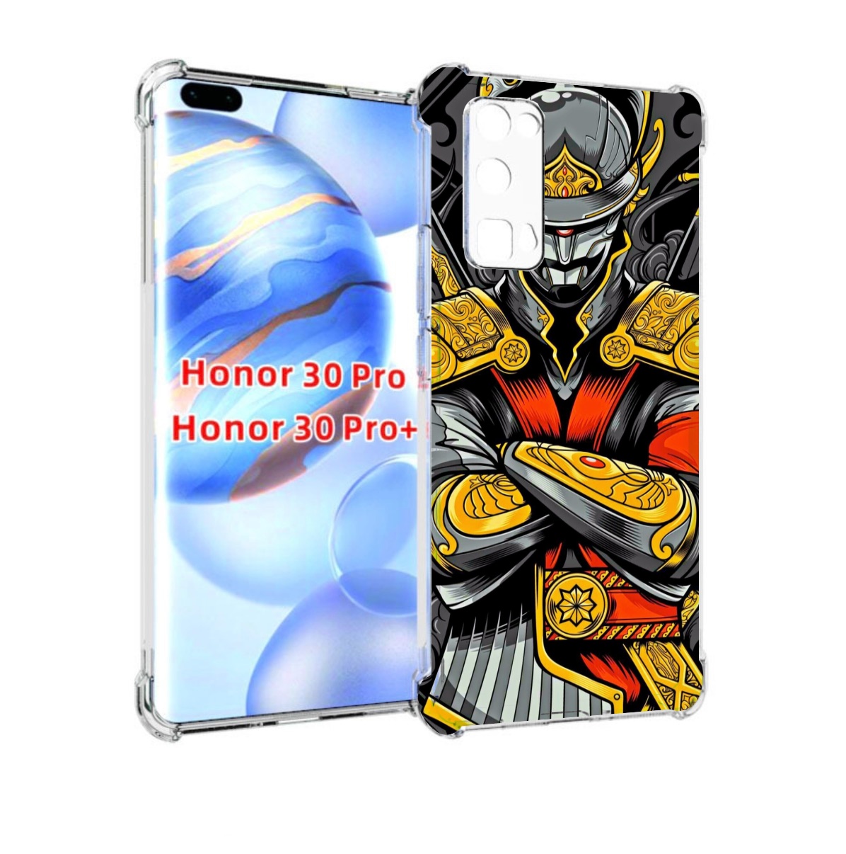 

Чехол бампер MyPads самурай для Honor 30 Pro, Прозрачный, Tocco