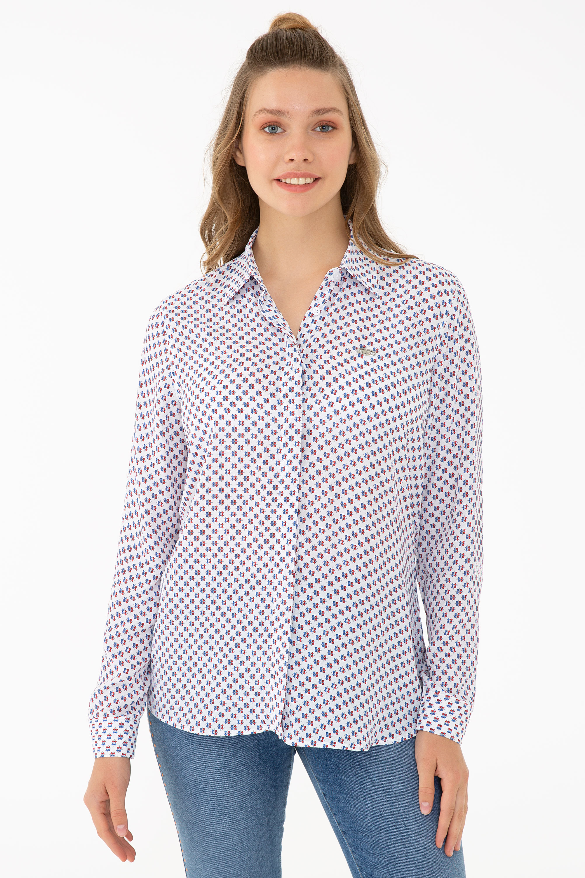 

Рубашка женская U.S. POLO Assn. G082SZ0040DEA бежевая 34, G082SZ0040DEA