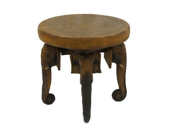 фото Деревянный круглый столик "хоботы", h=57см