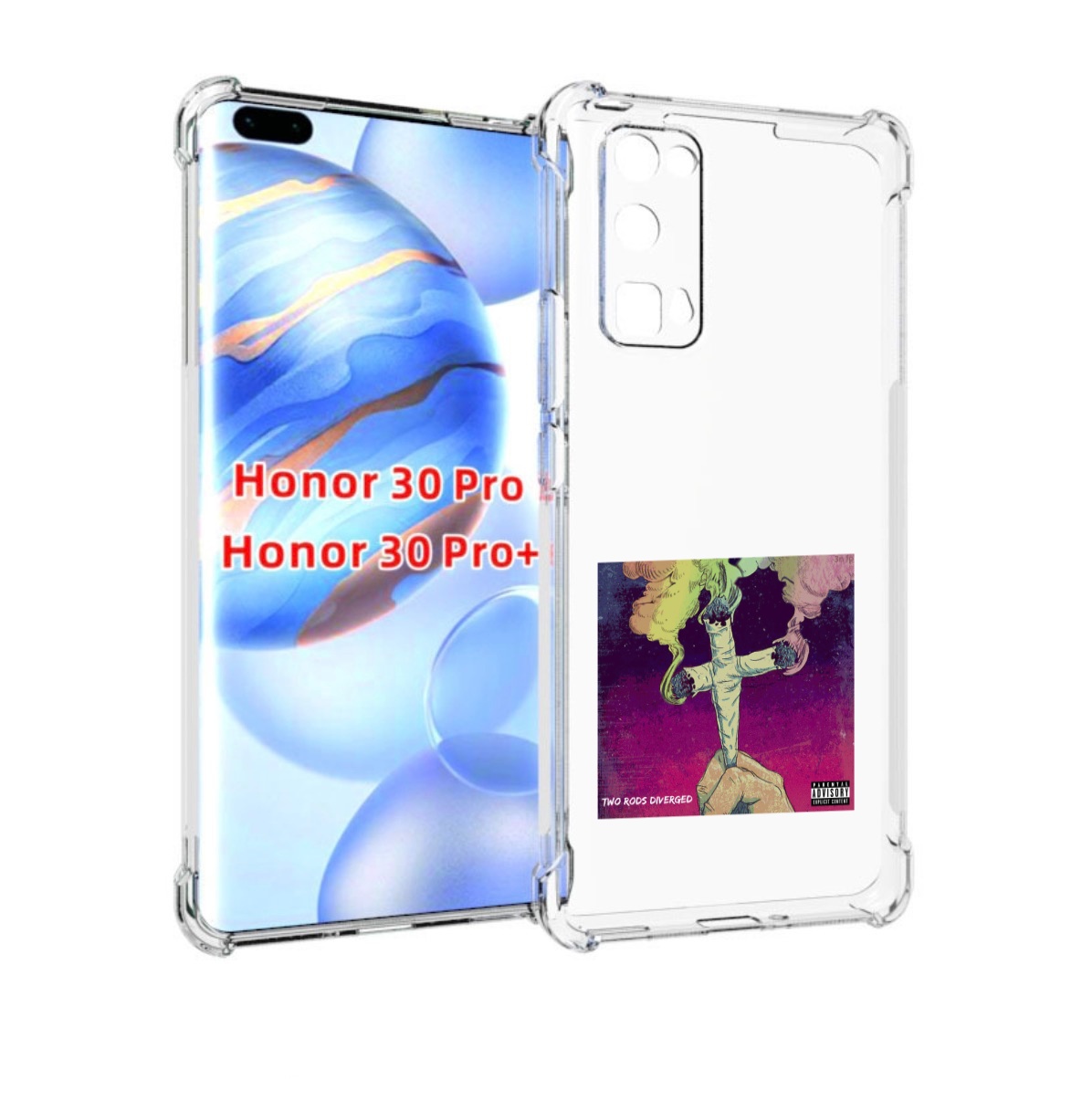 

Чехол бампер MyPads сигаретный крест для Honor 30 Pro Honor, Прозрачный, Tocco