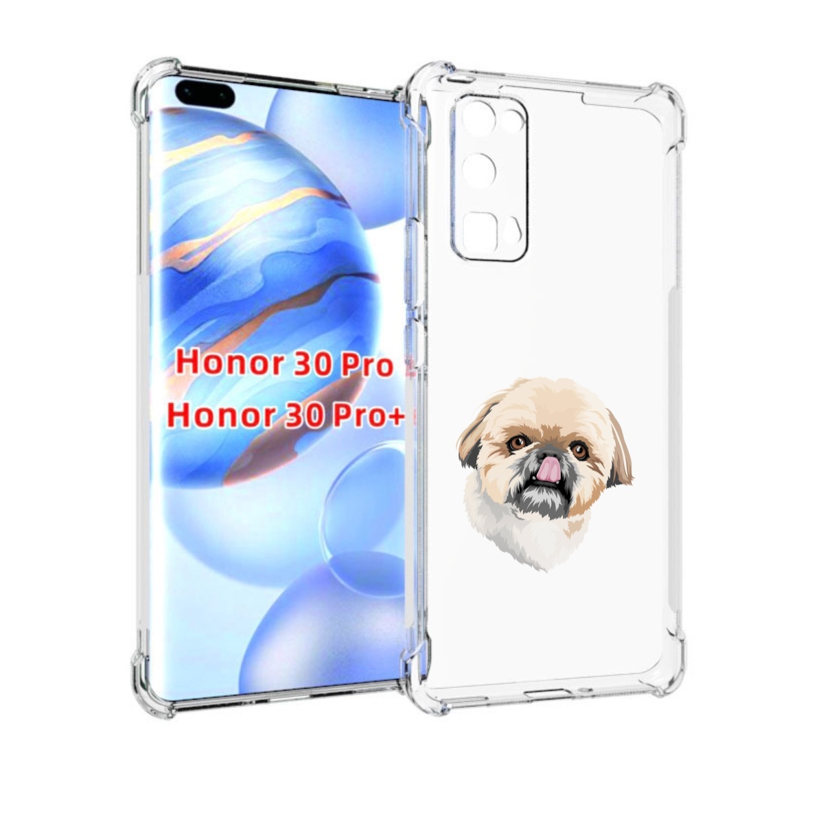 

Чехол бампер MyPads собачка-с-язычком для Honor 30 Pro Honor, Прозрачный, Tocco