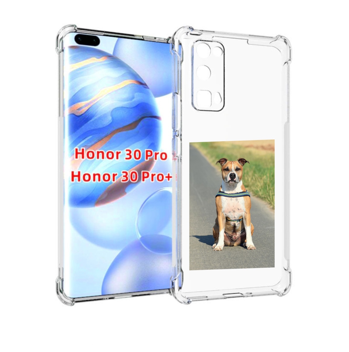 

Чехол бампер MyPads стаффорд терьер для Honor 30 Pro Honor, Прозрачный, Tocco
