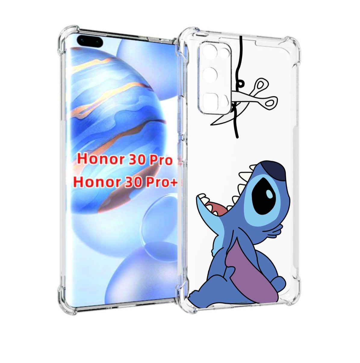 

Чехол бампер MyPads стич-с-ножницами для Honor 30 Pro Honor, Прозрачный, Tocco