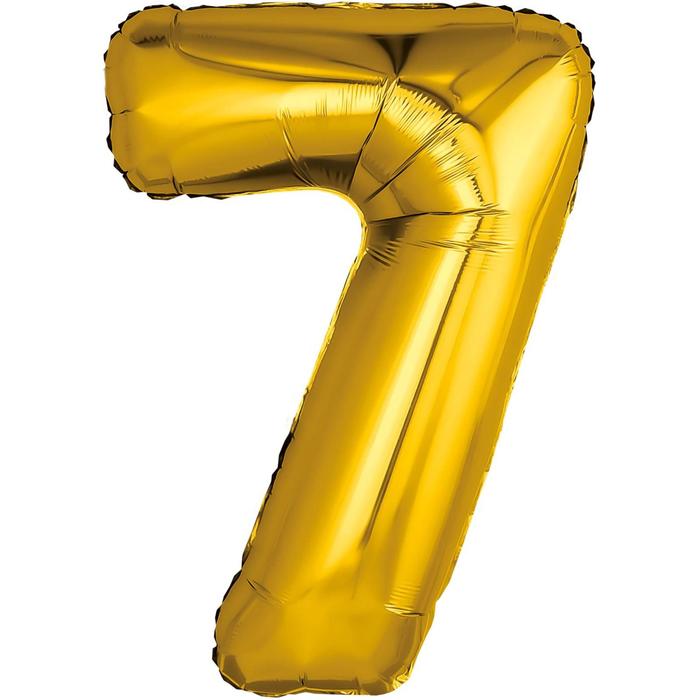 

Шар фольгированный 32" «Цифра 7», цвет золотой, Золотистый