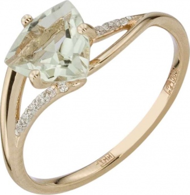 

Кольцо из золота р. 17 ALORIS Кольцо 1702АзКц, фианит\аметист, Кольцо 1702АзКц