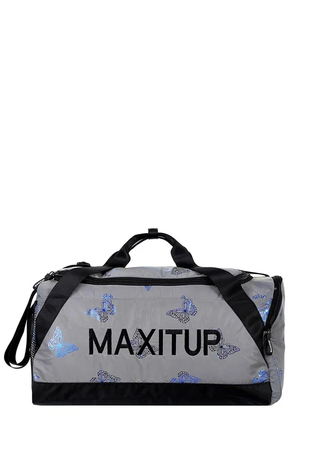 Сумка Maxitup спортивная Sport Gym Bag Purple Butterfly, цвет серый с бабочками,49х27х25