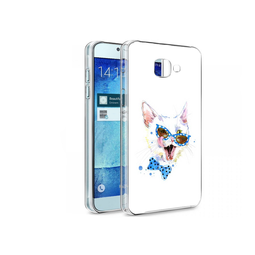 

Чехол MyPads Tocco для Samsung Galaxy A8 белый кот, Tocco