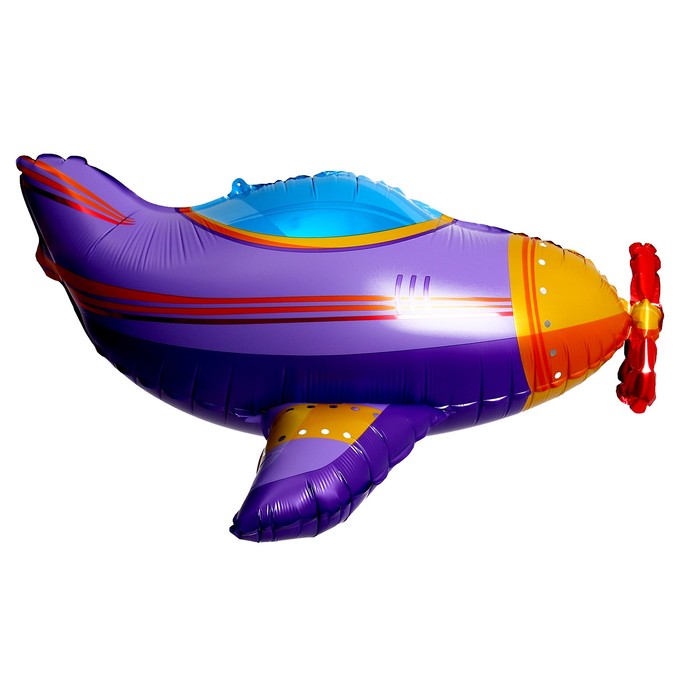 

Шар фольгированный 40" "Самолетик", фиолетовый