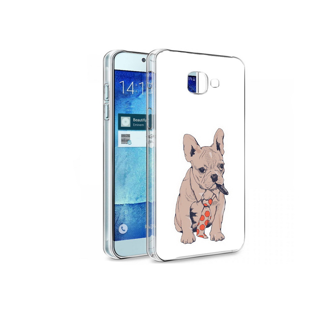 

Чехол MyPads Tocco для Samsung Galaxy A8 бульдог с сигарой, Tocco