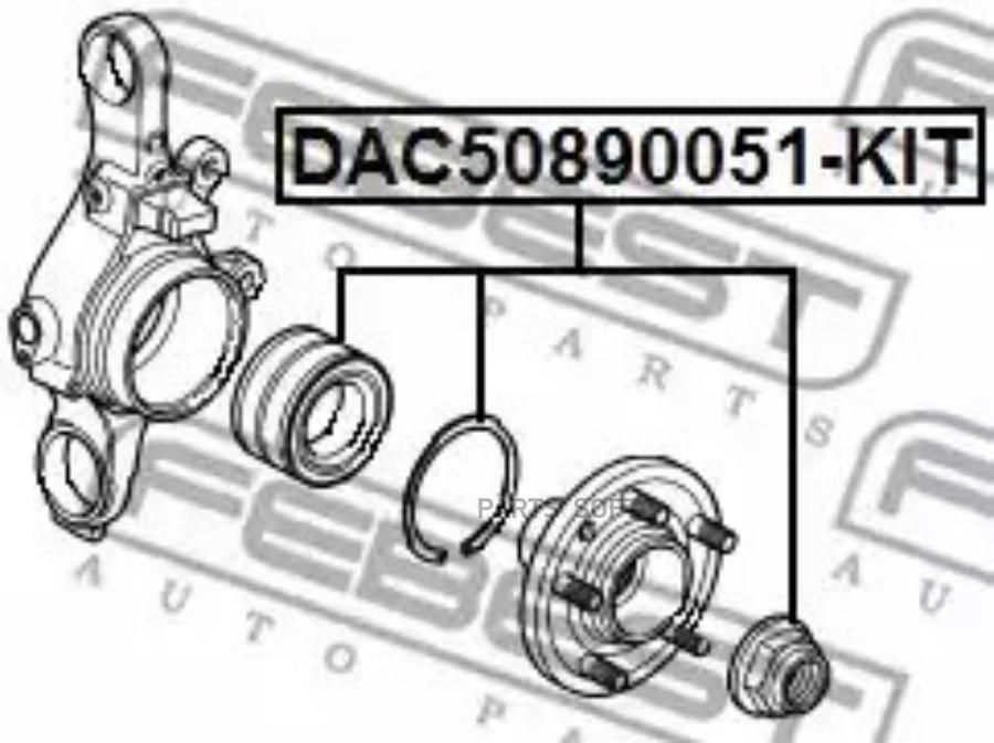 

Подшипник ступицы задний подходит для land rover discovery iii/iv dac50890051-kit