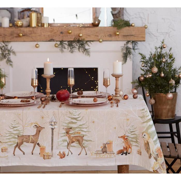 

Набор столовый Этель "Christmas forest" скатерть 150*220 +/-3см с ГМВО, салф.40х40см - 12ш