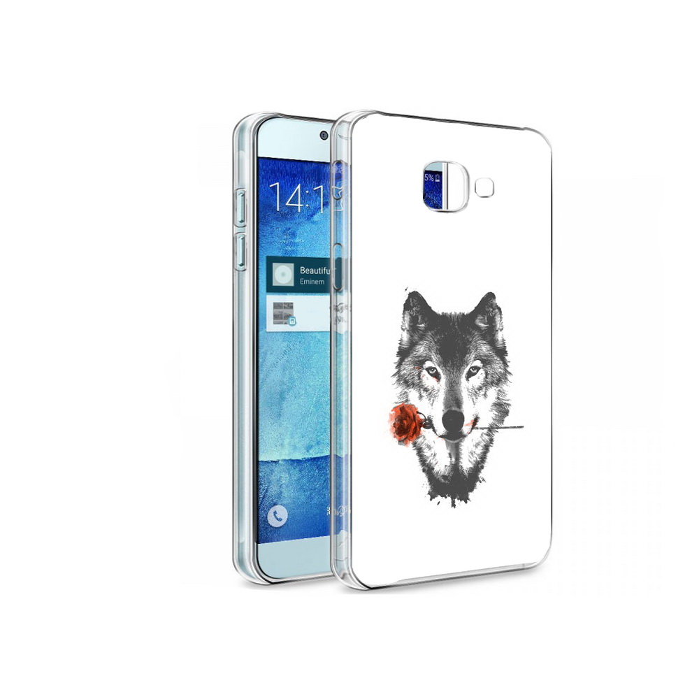 

Чехол MyPads Tocco для Samsung Galaxy A8 волк с розой, Tocco