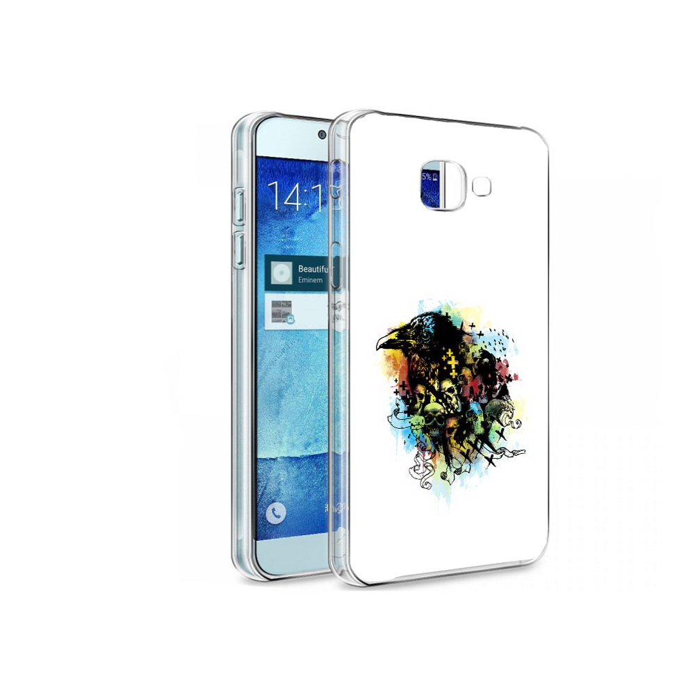 

Чехол MyPads Tocco для Samsung Galaxy A8 ворон и черепа, Tocco
