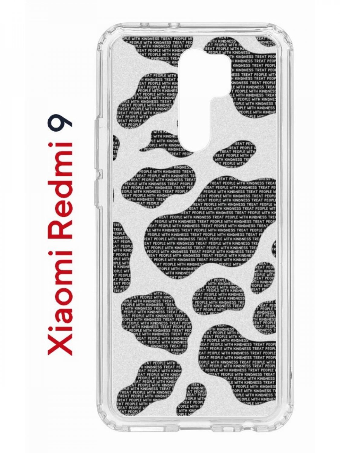 Чехол на Redmi 9 с принтом Kruche Print Доброта,противоударный бампер,с защитой камеры