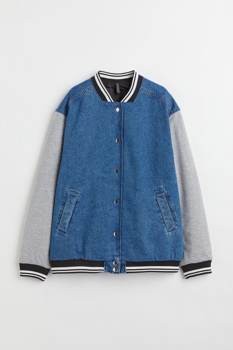 

Бомбер женский H&M 1033355001 синий M (доставка из-за рубежа), 1033355001