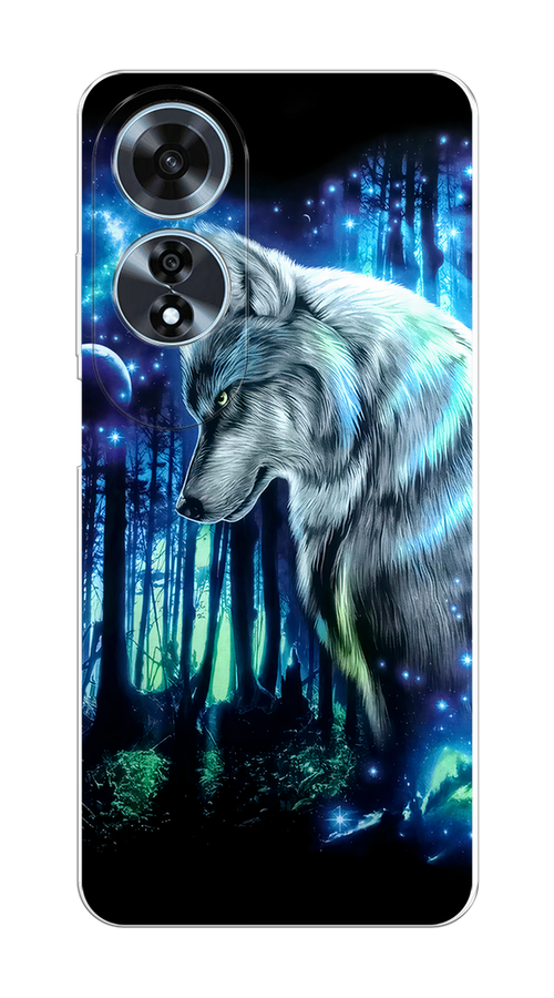 

Чехол на Oppo A60 "Сказочный волк", Синий;серебристый;черный, 2516950-1