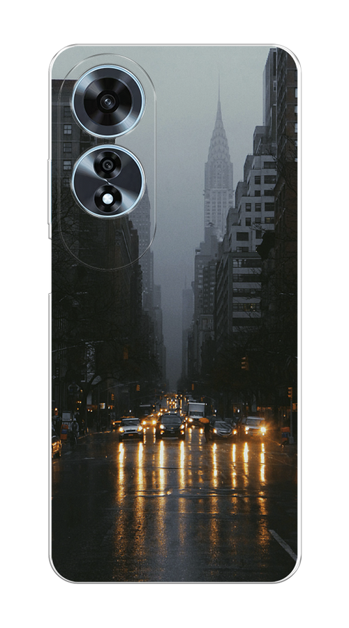 

Чехол на Oppo A60 "Дождливый Нью Йорк", Черный;серый, 2516950-1