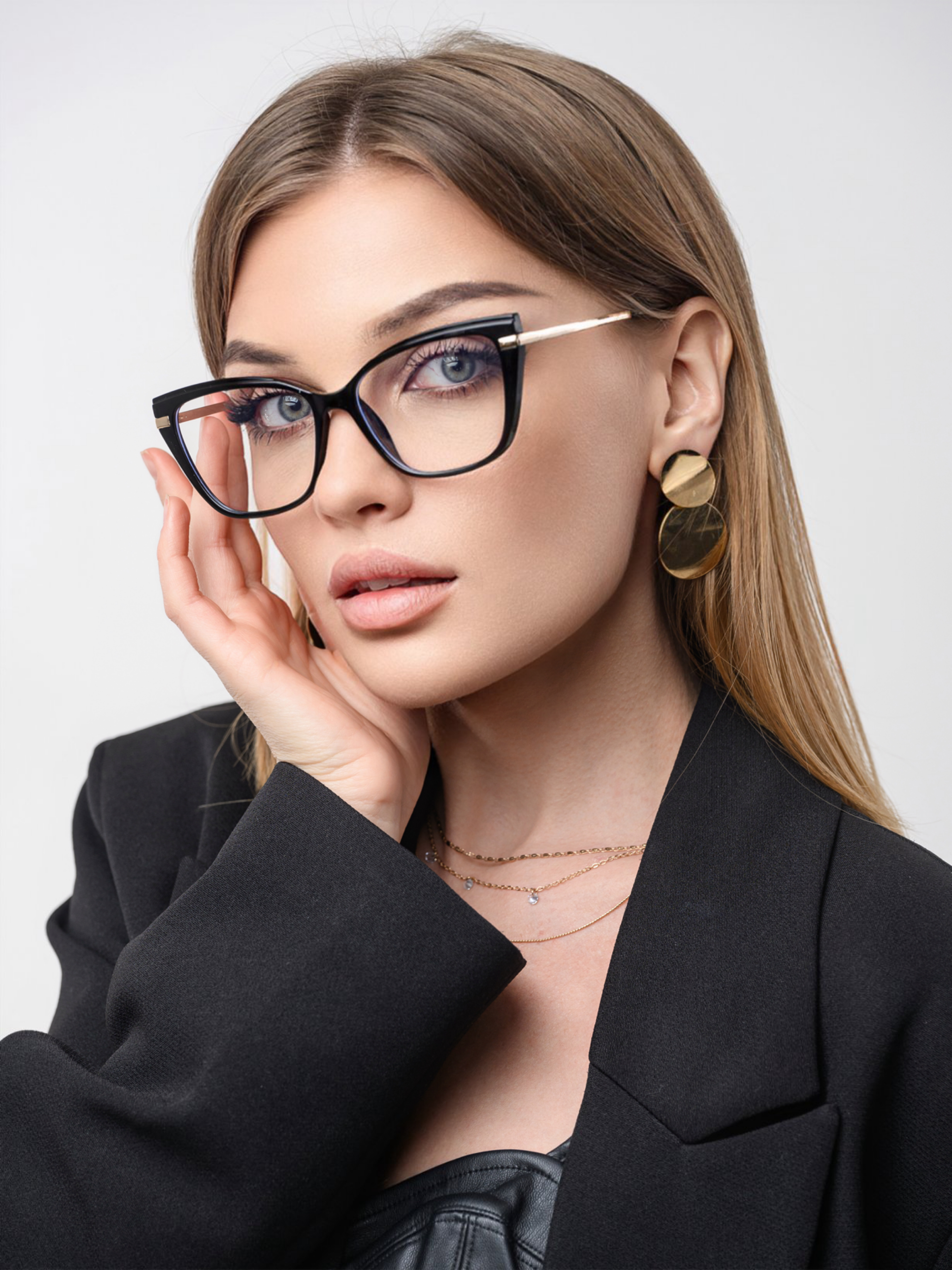 

Оправа для очков женская Pretty Mania ANG71 черная, ANG71