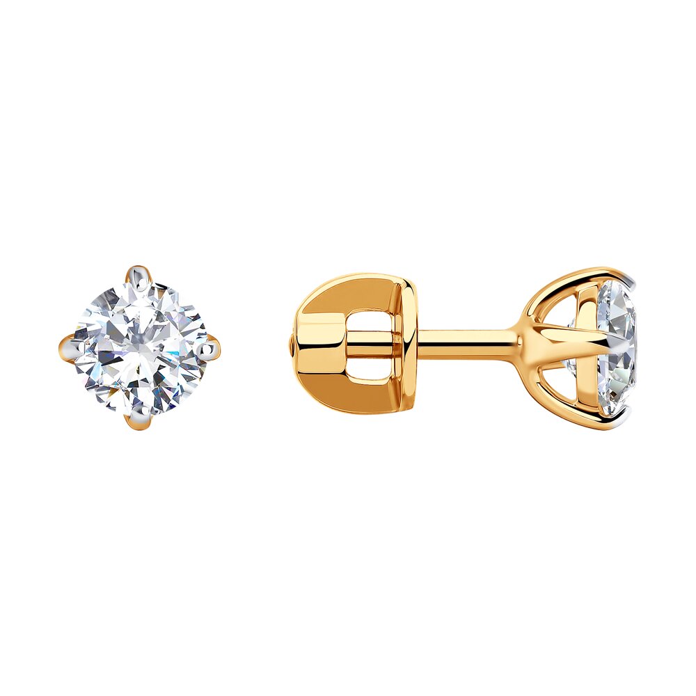

Серьги из красного золота с фианитом SOKOLOV 029842, 029842