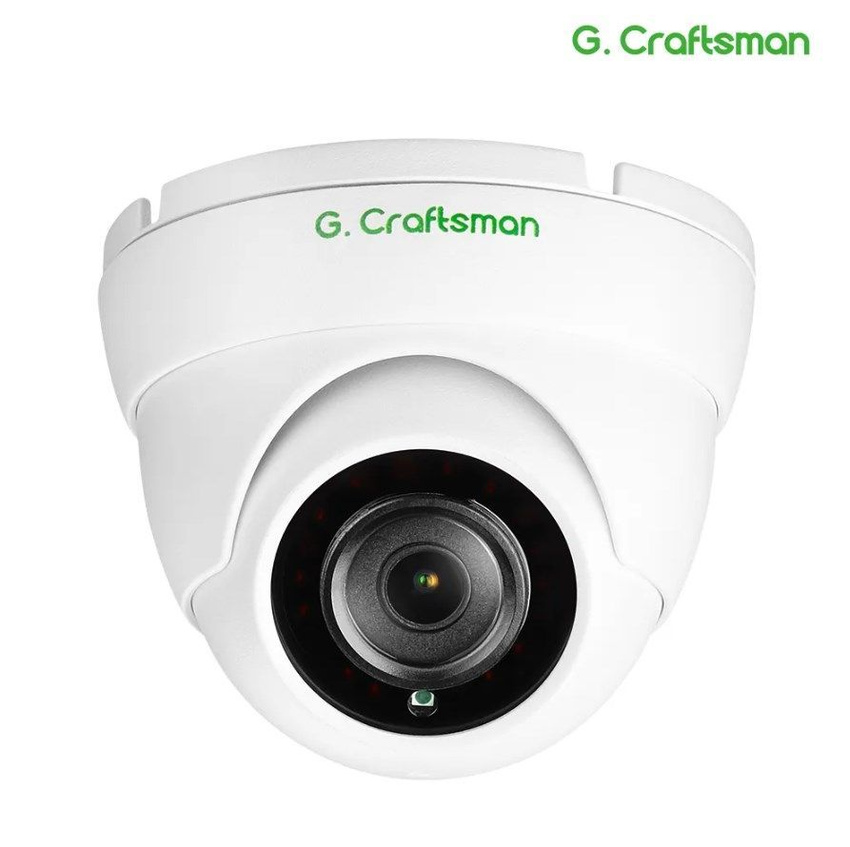 

Камера видеонаблюдения G.Craftsman GCXMM5 2.8MM PoE 5Mп, с интернетом и звуком, Белый, GCXMM5