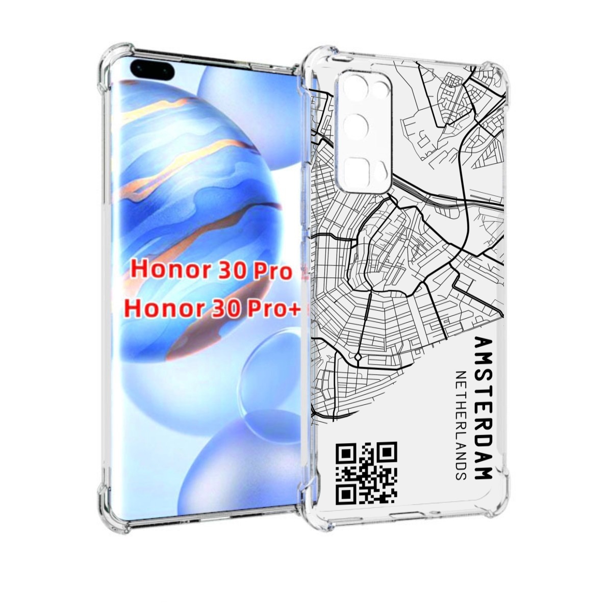 

Чехол бампер MyPads схема-амстердам для Honor 30 Pro Honor, Прозрачный, Tocco