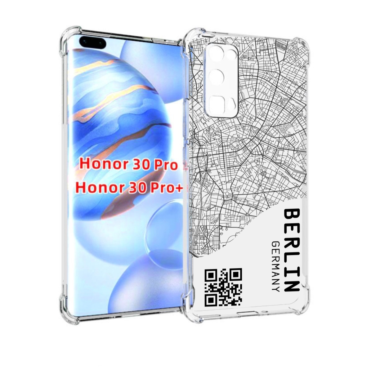 

Чехол бампер MyPads схема-берлин для Honor 30 Pro, Прозрачный, Tocco