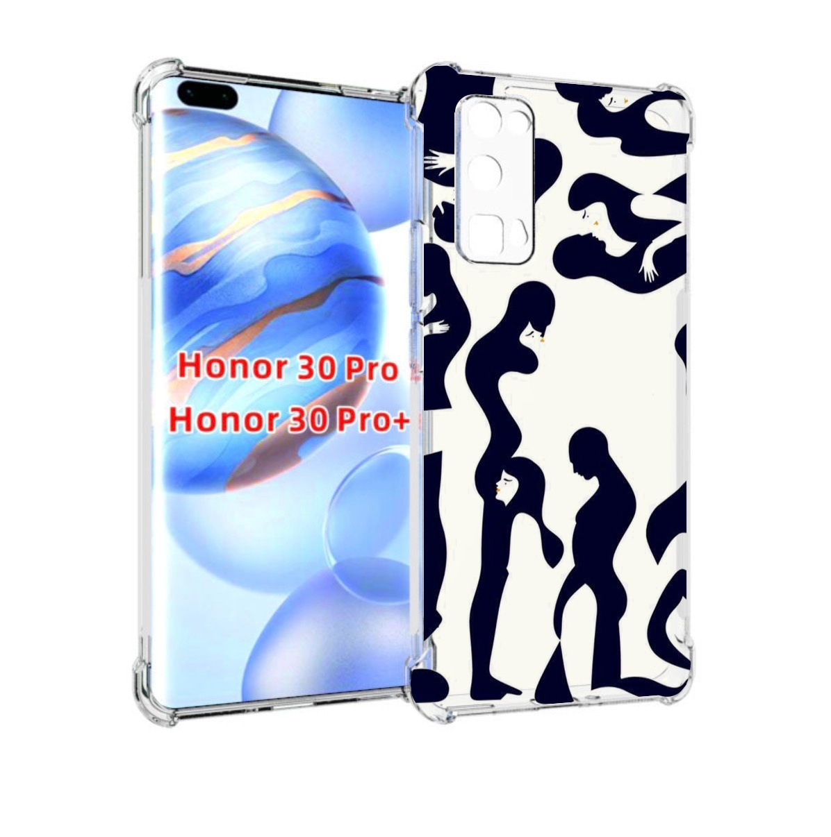

Чехол бампер MyPads схема-пар для Honor 30 Pro, Прозрачный, Tocco