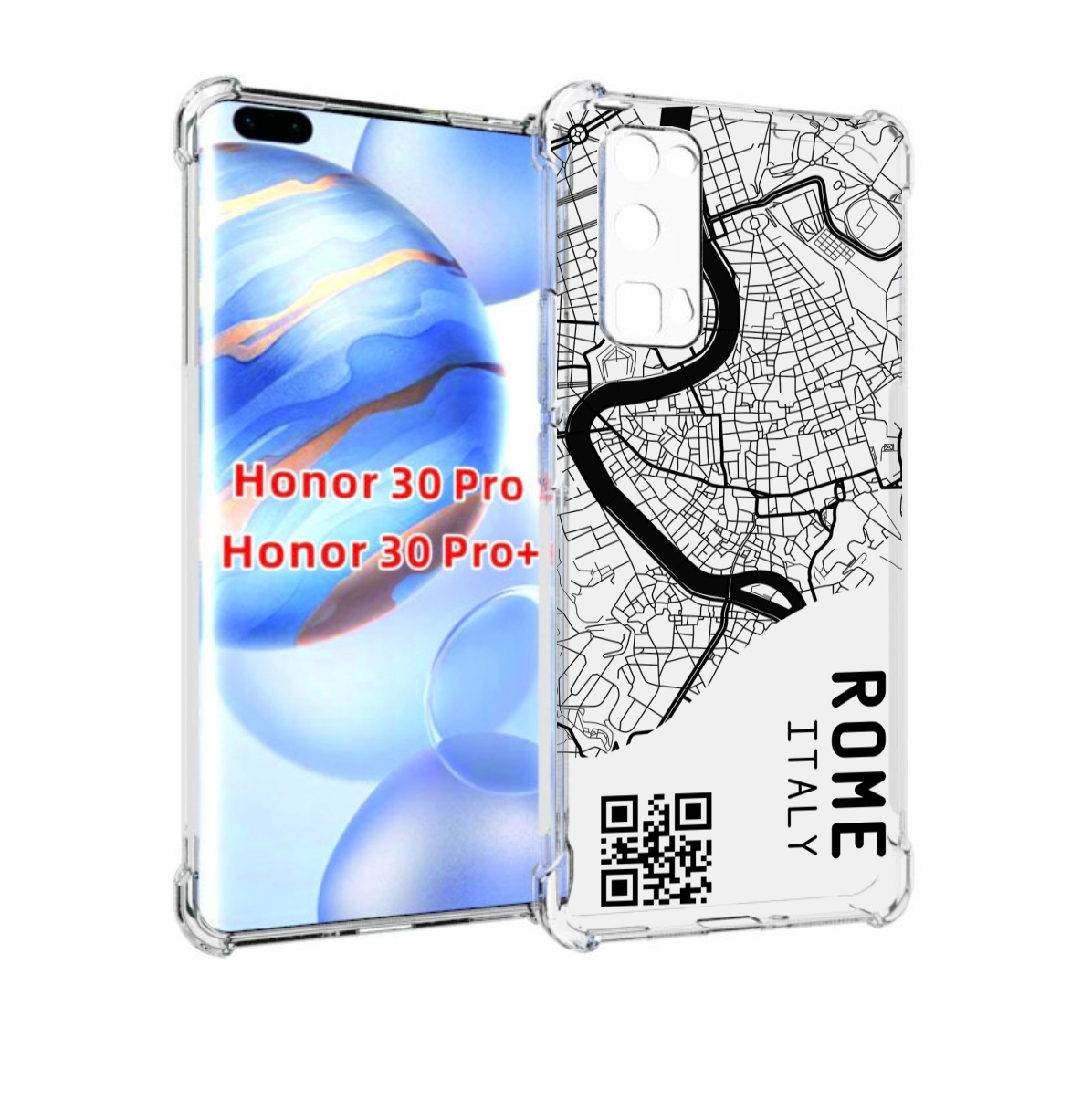 

Чехол бампер MyPads схема-рим для Honor 30 Pro, Прозрачный, Tocco