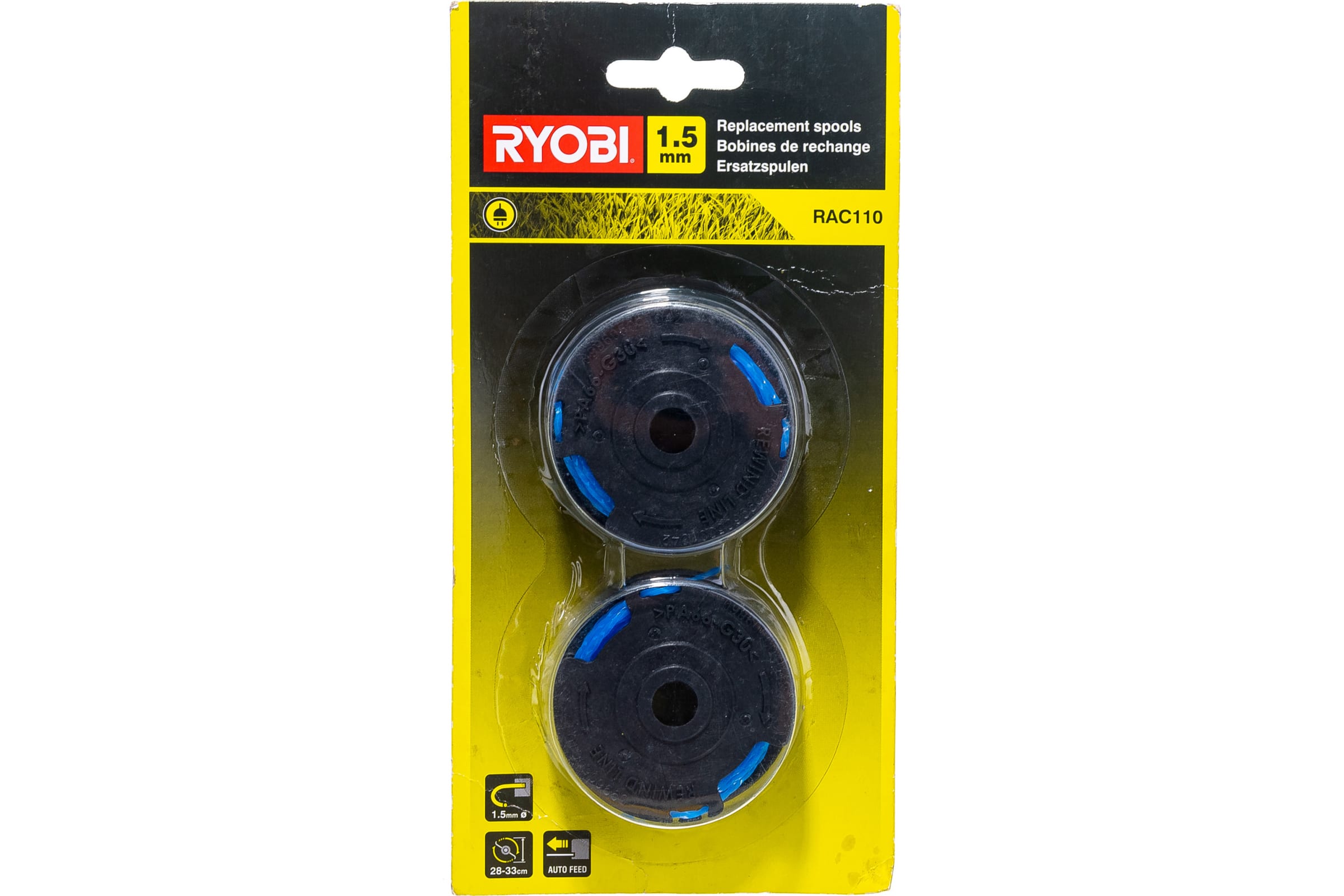 

Ryobi Шпуля с леской 1,5 мм для RLT4025 - 2 шт RAC110 5132002775