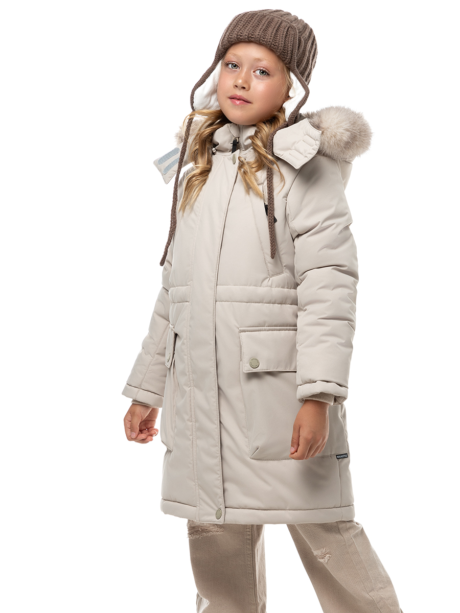 

Парка детская NIKASTYLE 5з3824, беж, 128, Бежевый, 5з3824